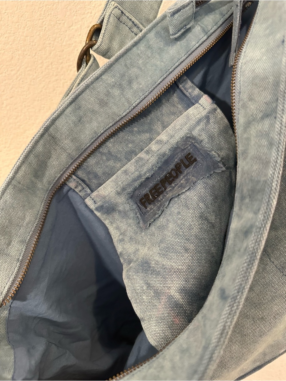 Free People Camp Crush Sling Bag Blue - Picture 7 of 7